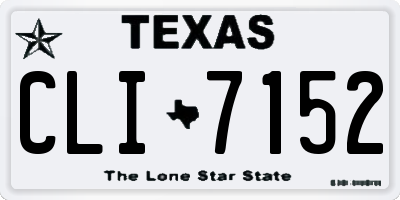 TX license plate CLI7152