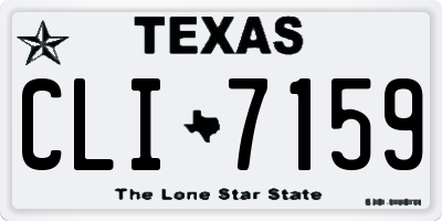 TX license plate CLI7159