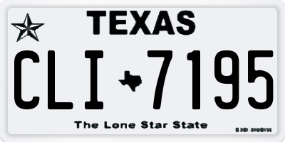 TX license plate CLI7195