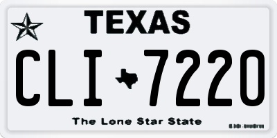 TX license plate CLI7220