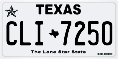 TX license plate CLI7250