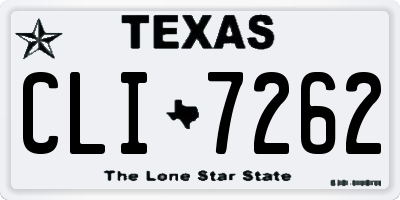 TX license plate CLI7262