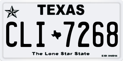 TX license plate CLI7268