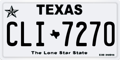 TX license plate CLI7270