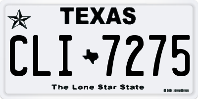 TX license plate CLI7275