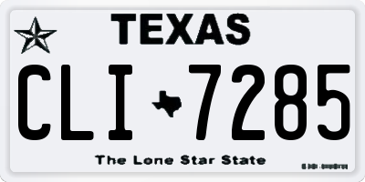 TX license plate CLI7285