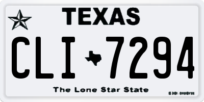 TX license plate CLI7294