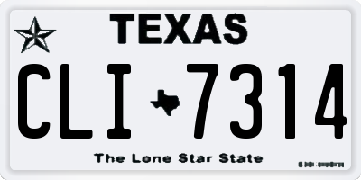 TX license plate CLI7314