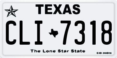 TX license plate CLI7318