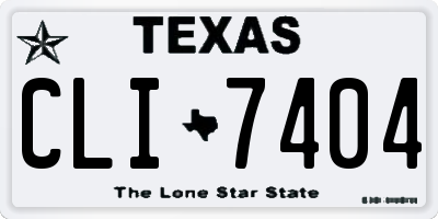 TX license plate CLI7404