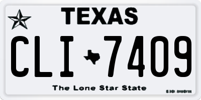 TX license plate CLI7409
