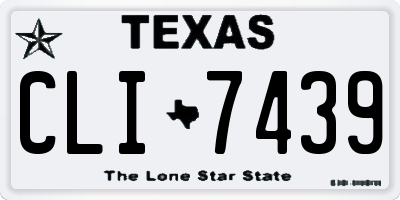 TX license plate CLI7439