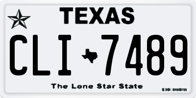 TX license plate CLI7489