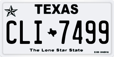 TX license plate CLI7499