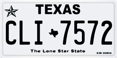 TX license plate CLI7572