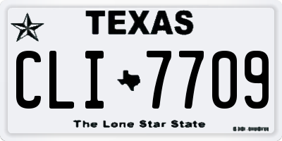 TX license plate CLI7709