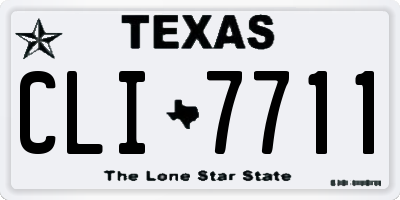 TX license plate CLI7711