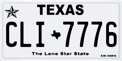 TX license plate CLI7776