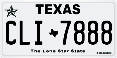 TX license plate CLI7888