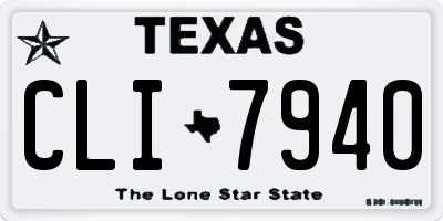 TX license plate CLI7940