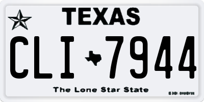 TX license plate CLI7944