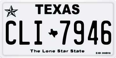 TX license plate CLI7946