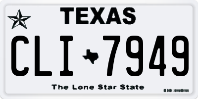 TX license plate CLI7949