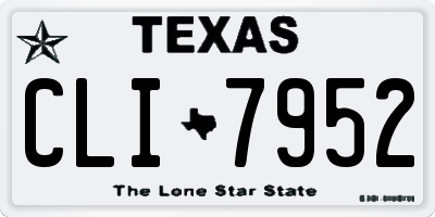 TX license plate CLI7952