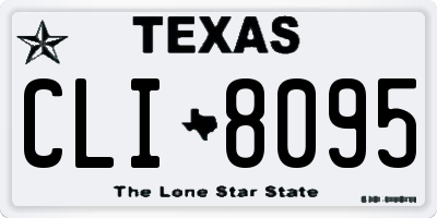 TX license plate CLI8095