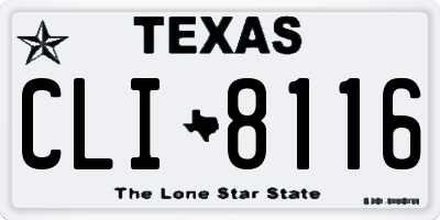 TX license plate CLI8116