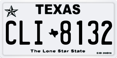 TX license plate CLI8132