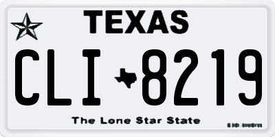 TX license plate CLI8219