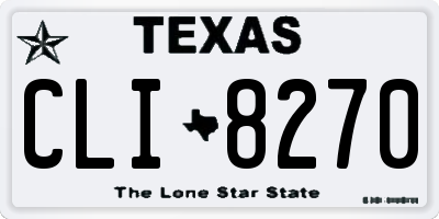 TX license plate CLI8270