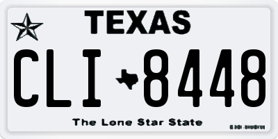 TX license plate CLI8448