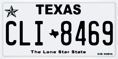 TX license plate CLI8469