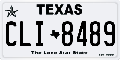 TX license plate CLI8489