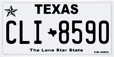 TX license plate CLI8590