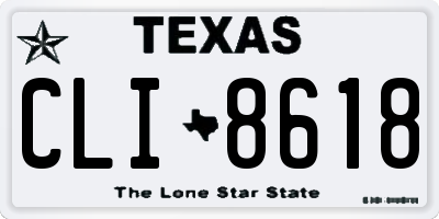 TX license plate CLI8618
