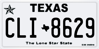 TX license plate CLI8629