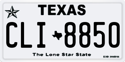 TX license plate CLI8850