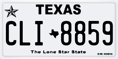 TX license plate CLI8859