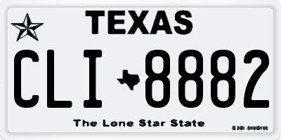 TX license plate CLI8882