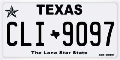 TX license plate CLI9097