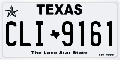 TX license plate CLI9161