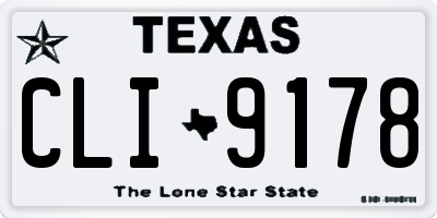 TX license plate CLI9178
