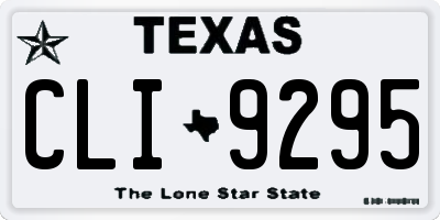 TX license plate CLI9295