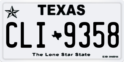 TX license plate CLI9358