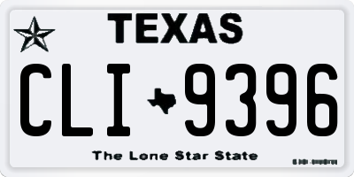 TX license plate CLI9396