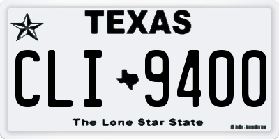 TX license plate CLI9400