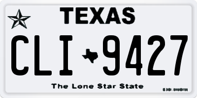 TX license plate CLI9427